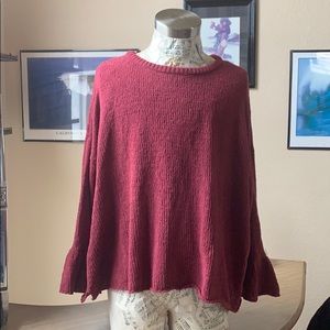XL mulberry chenille sweater